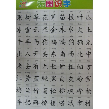 阳光宝贝双面大挂图·无图识字